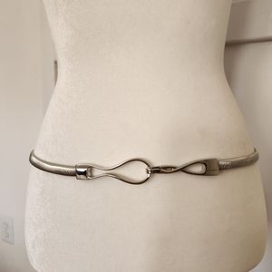 Silver tone stretch belt